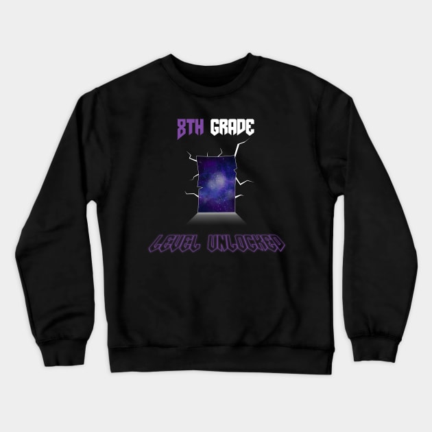 8th grade level unlocked Back To School 2023 Crewneck Sweatshirt by OBO market